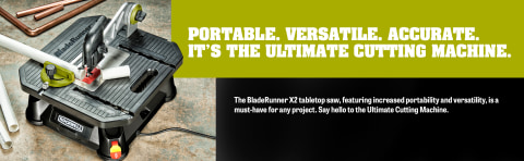 Rockwell Bladerunner X2 Portable Tabletop Saw With Steel Rip
