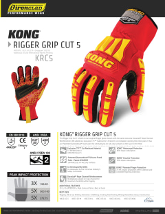 Ironclad KNG-KRC5 Kong Rigger Grip Cut 5 Gloves