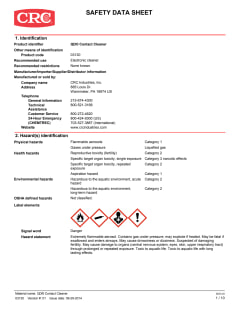 CRC Contact Cleaner, Chemical Maintenance Application, 11 oz., QD®