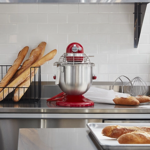 KitchenAid KSMC895CU 8 Quart Commercial Mixer with Bowl Guard 10 Speed Gear Driven Silver Walmart