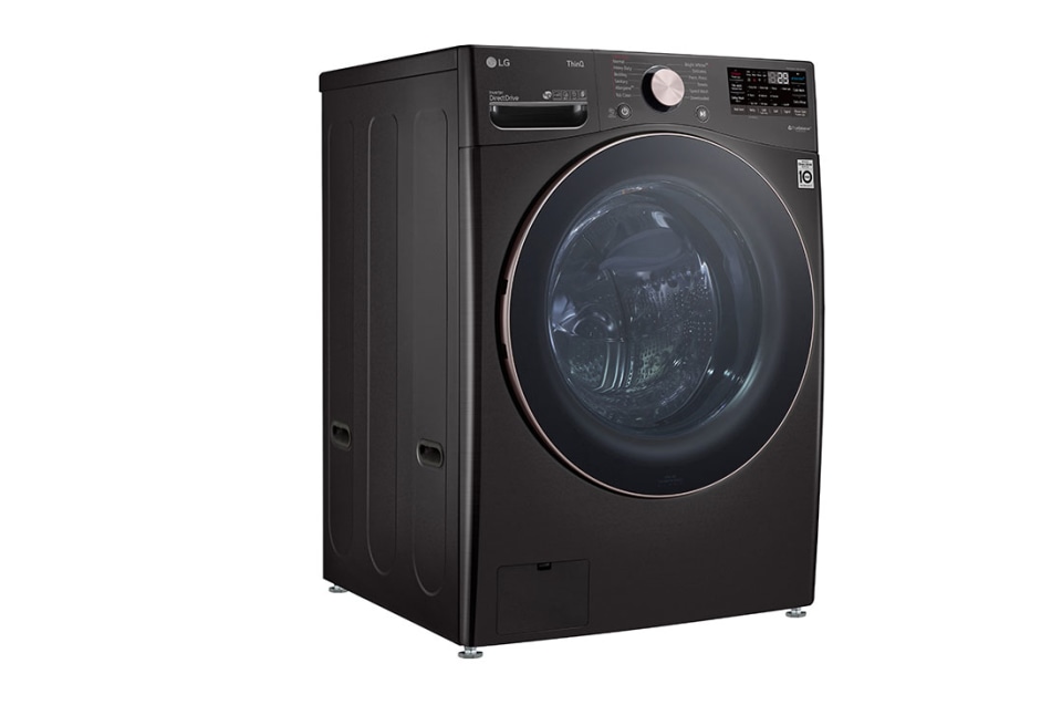 Lg Turbowash 360 Smart Wi Fi Enabled 4 5 Cu Ft High Efficiency Stackable Steam Cycle Front Load Washer Black Steel Energy Star In The Front Load Washers Department At Lowes Com