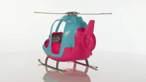 Barbie Helicopter Pink and Blue with Spinning Rotor Toys R Us Canada