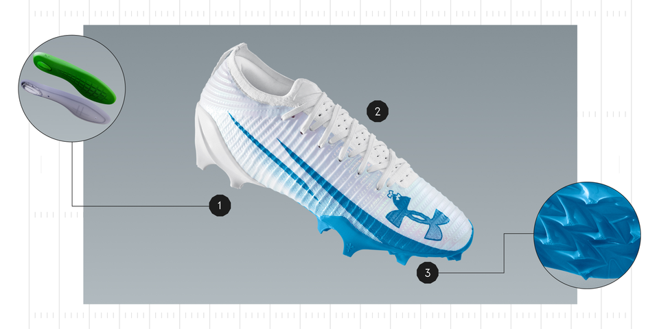 アンダーアーマー ブラー プロ フットボール クリート 3028220-100 Under Armour Men's Blur Pro Football Cleats White/White