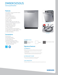 samsung dishwasher model dw80k5050ug