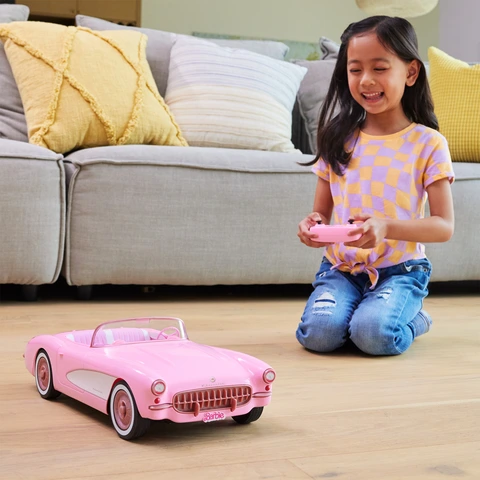 Voiture Télécommandée Hot Wheels Barbie - Corvette Stingray 1956, Métal, 8 Km/h, Pour Collectionneurs