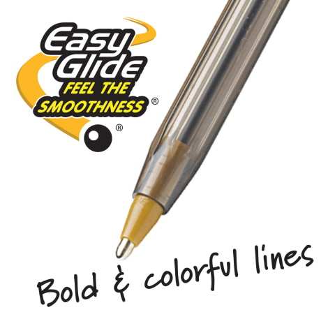 Bic MSB11BK Cristal Xtra Bold Ballpoint Stick Pen, Black Ink, 1.6mm, Bold, Dozen