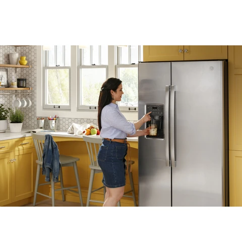 GE 33 in. 23.0 cu. ft. Side-by-Side Refrigerator with