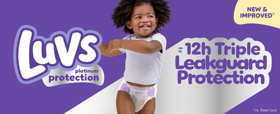 thumbnail video image 2 of Luvs Platinum Protection Baby Diapers Size 2, 104 Count (Select for More Options), 2 of 12
