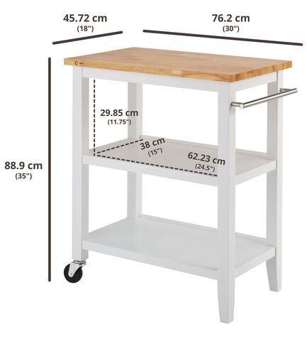 dimensions of the kitchen cart