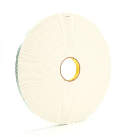 White, 3/4 in x 5 yd, Double-Sided Foam Tape - 48YF83
