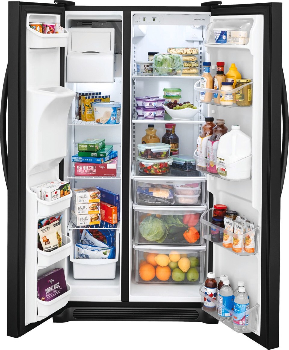 black frigidaire side by side