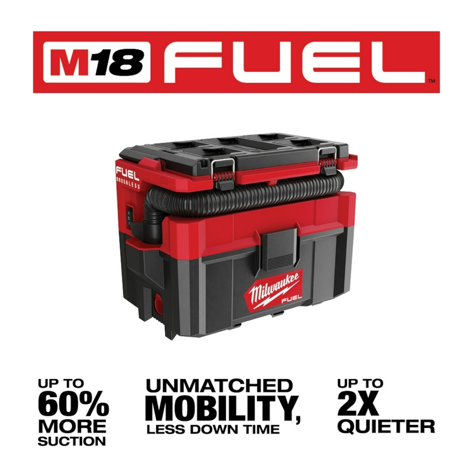 Milwaukee M18 FUEL PACKOUT 2.5 Gallon Wet/Dry Vacuum (Bare Tool 