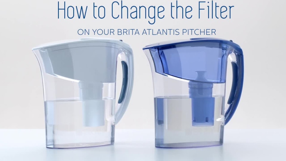 Brita Small 6 Cup Space Saver Water Filter Pitcher with 1 Standard