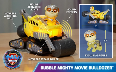 Rubble Mighty Pups Figures Paw Patrol Vehicles Original Paw Patrol