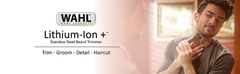 wahl clipper stainless steel lithium ion plus beard trimmers