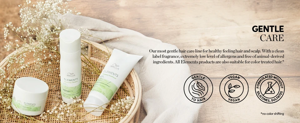 Wella&#39;s most gentle hair care line for healthy feeling hair and scalp with extremely low level of allergens and vegan ingredients