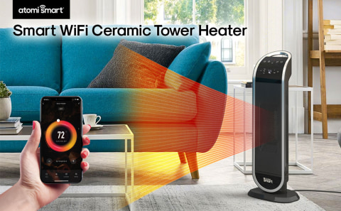 atomi heater smart wifi portable tower space key features