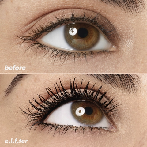 Before and After model image using Lash Xtndr Mascara