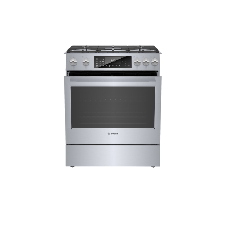 Bosch 800 Series 4.6 Cu. Ft. Dual Fuel Range with Warming Drawer