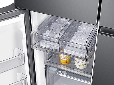Samsung 29 Cu. Ft. 4-Door Flex French Door Refrigerator with Beverage  Center in Black Stainless Steel