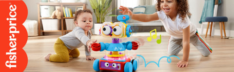 Fisher-Price Baby Toddler & Preschool Toy 4-in-1 Learning Bot with Music  Lights & Smart Stages Content for Ages 6+ Months