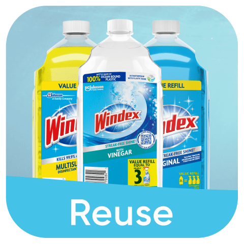 Windex® with Vinegar Glass Cleaner, Refill Bottle, 67.6 fl oz 