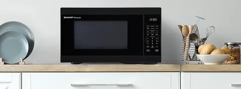 1.1 cu. ft. 1000W Black Countertop Microwave Oven | SHARP
