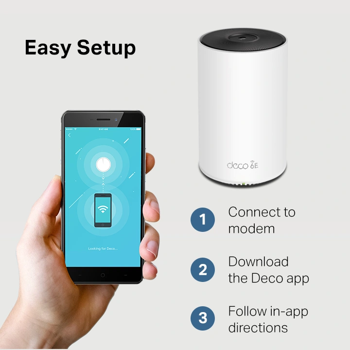 TP-LINK Deco XE5300 - AXE5300 Tri-Band Mesh WiFi 6E System - 3