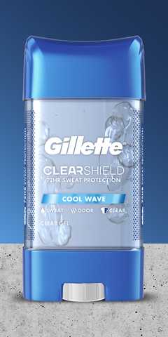  Gillette Antitranspirante y desodorante para hombres, gel  transparente, aroma Cool Wave, 2.85 oz : Belleza y Cuidado Personal