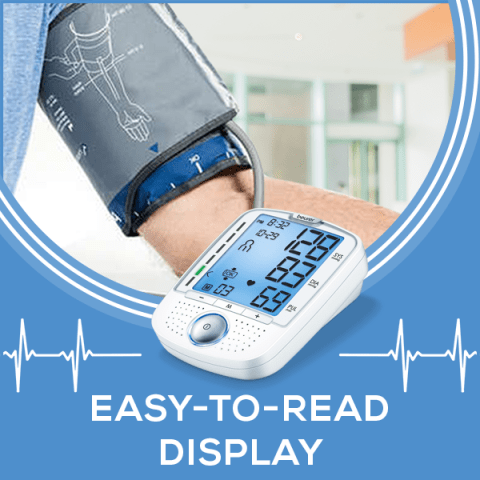 Beurer Upper Arm Blood Pressure Monitor, Large Cuff, Automatic & Digital,  2-Users, 100 Memory Spaces, XL Display, Irreg. Heartbeat Detector,  Universal Cuff Circ. 8.7?-16.5?