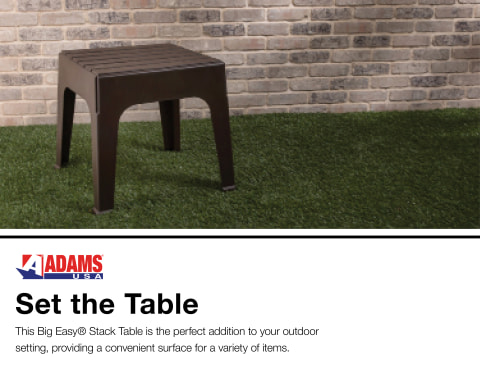 adams big easy square table