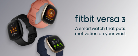 New Fitbit Versa 3 Activity Tracker Health & Fitness Smartwatch FB511BKBK