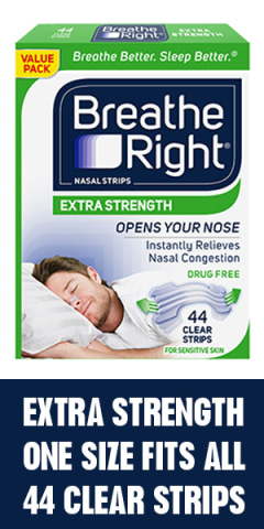 Breathe Right Extra Strength Tan Nasal Strips, Nasal Congestion Relief due  to Colds & Allergies, Drug-Free, 26 count
