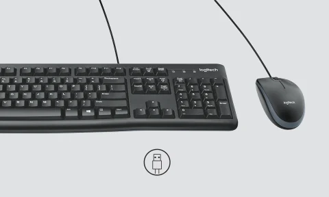 Combo Tastiera E Mouse Cablati Logitech MK120 (920-002565) – Usato Ma Funzionante