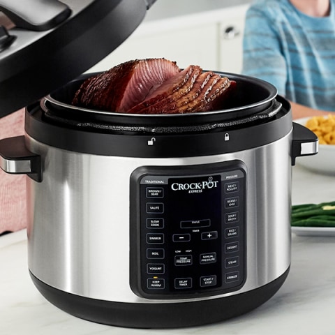 Crock-Pot 10-Qt. Express Crock Pressure Cooker with Easy Release Steam  Dial, Stainless Steel 