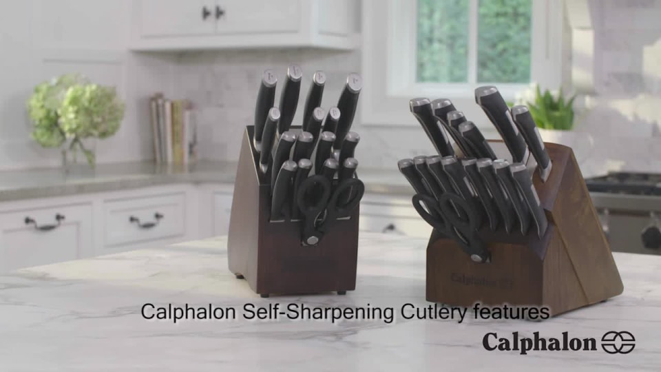 Calphalon Contemporary Self-Sharpening 20-Piece Knife Block Set with  SharpIN Technology