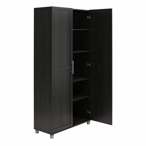 Ameriwood Home Amplus 35.67-in W x 76.65-in H Particleboard Graphite Freestanding Utility Storage Cabinet