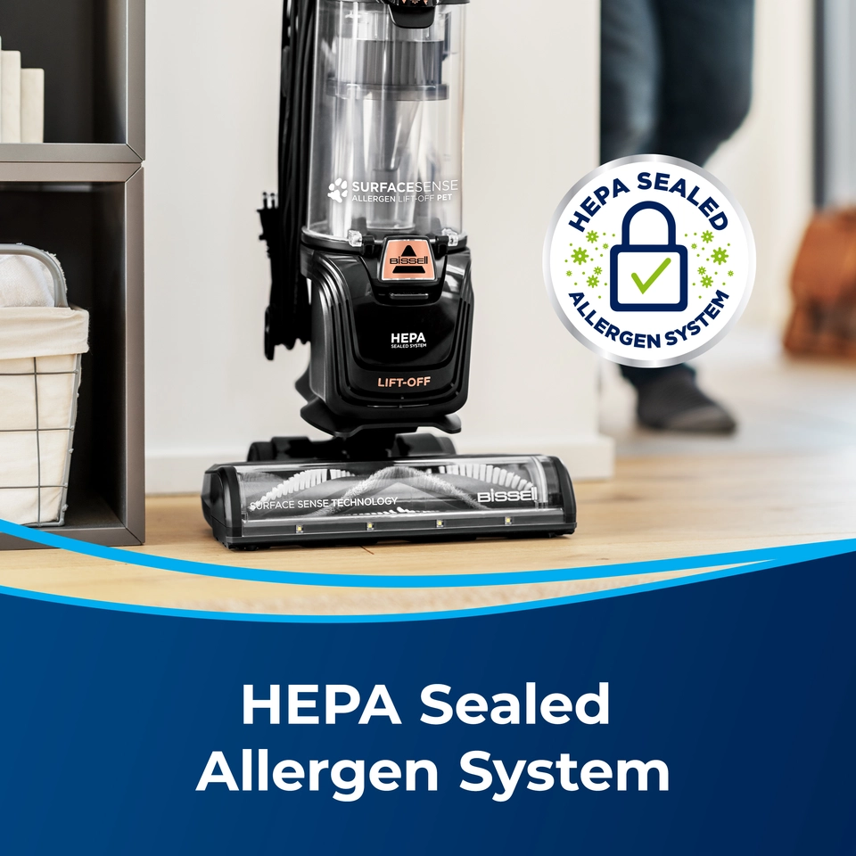 Bissell SurfaceSense Allergen Pet Lift-Off Vacuum in Black and Copper