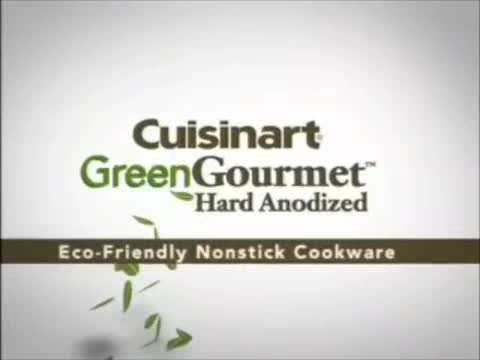 thumbnail video image 2 of Cuisinart GreenGourmet 12-Piece Nonstick Hard Anodized Cookware Set, 2 of 5