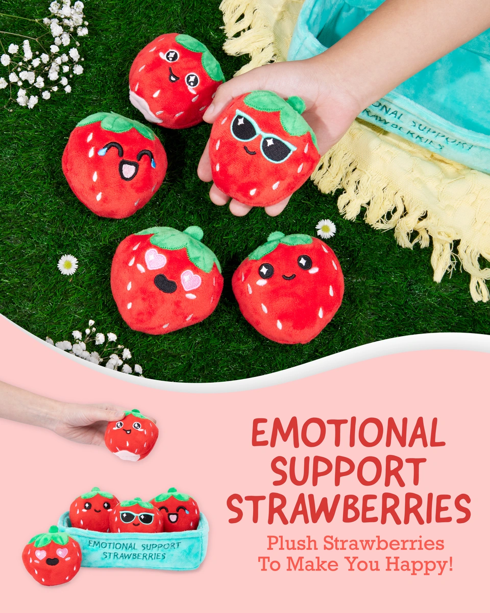 emotional support pals Emotional Support Strawberries 5 Plush Toys
