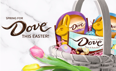 DOVE Easter Egg Milk Chocolate Peanut Butter Candy Sharing Size Bag, 2.12  Ounce, Snacks, Chips & Dips