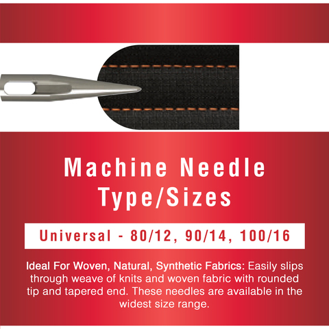 Singer Assorted Universal Home Machine Needles - 80/12, 90/14, 100/16 -  WAWAK Sewing Supplies