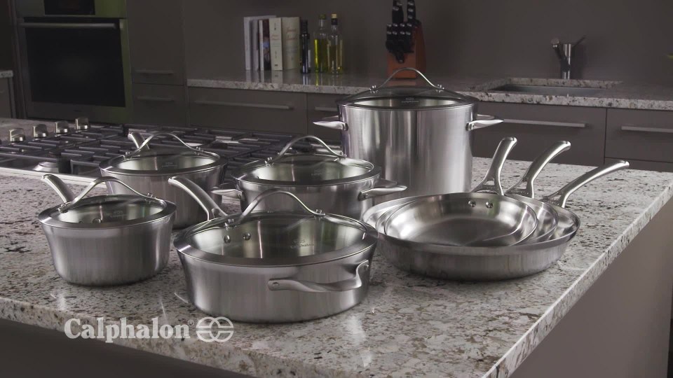 Calphalon Contemporary Stainless Steel 13-Pc. Cookware Set