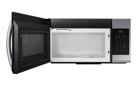 1.7 cu ft. Smart Over-the-Range Microwave with Convection & Slim Fry™ in  Black Stainless Steel