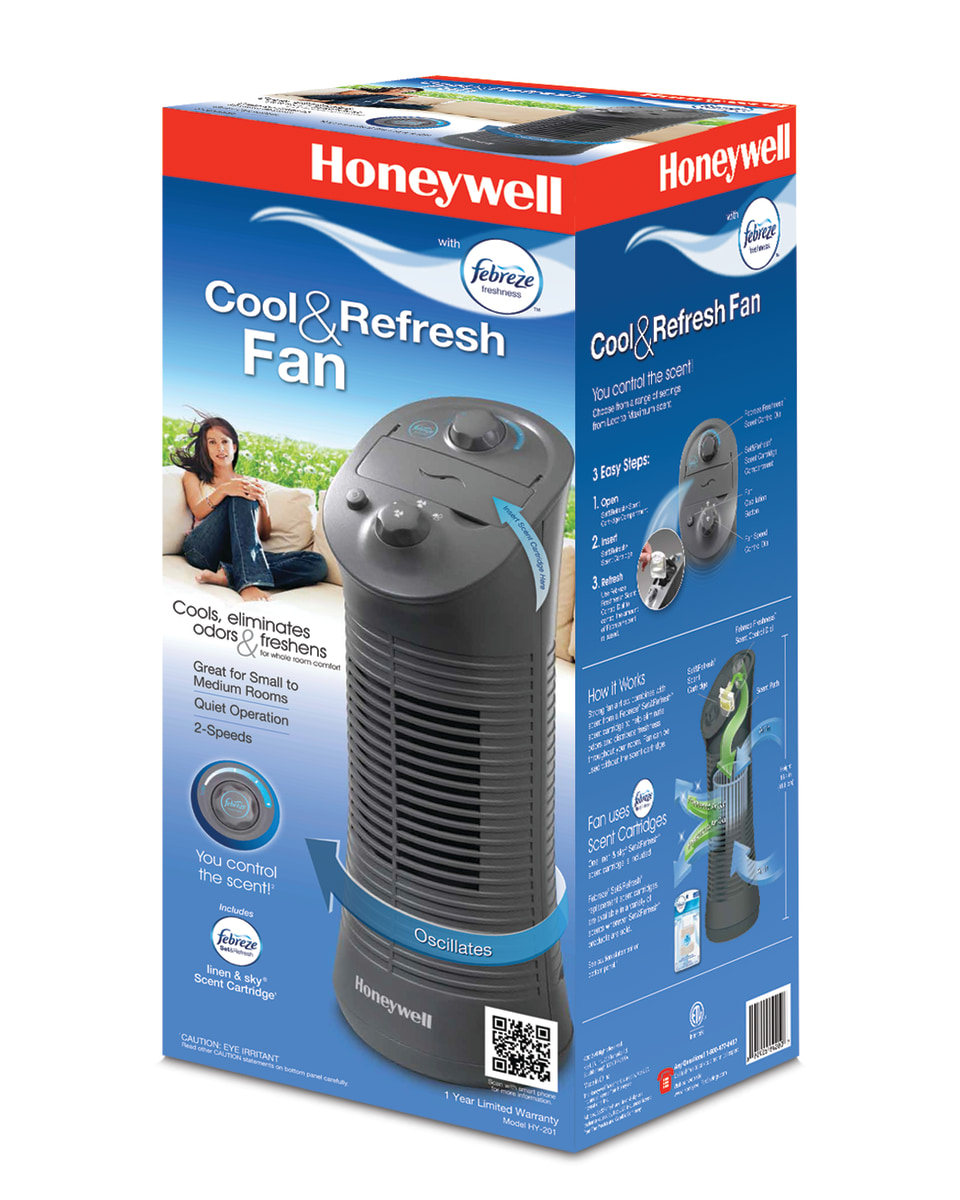 Honeywell with Febreze Freshness Cool & Refresh Fan HY204, White