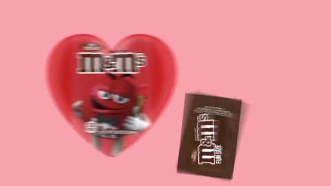 M&M's Fun Size Filled Heart Valentine's Day Milk Chocolate - 0.93 oz