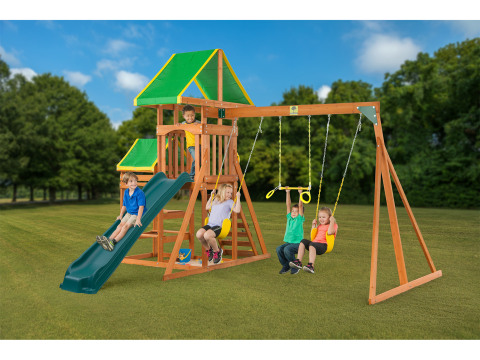 woodlands wooden playset residential wood playset