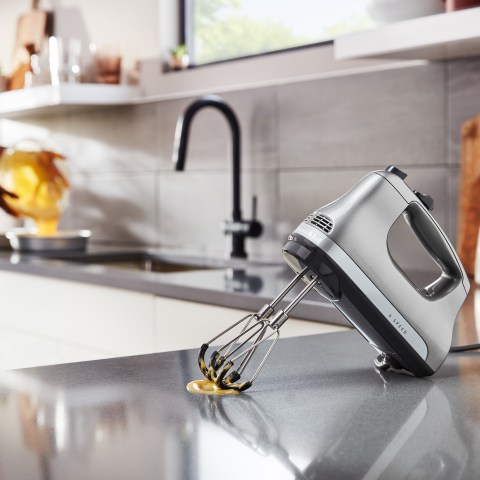 KitchenAid 8 6-Speed Hand Mixer in Contour Silver, NFM
