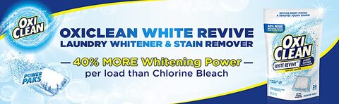 OxiClean White Revive Laundry Whitener and Stain Remover Power Paks, 24  Count