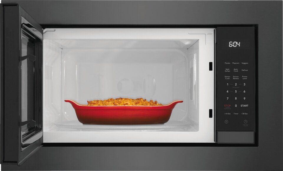 frigidaire gallery microwave black stainless